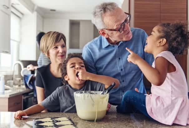 Happy older couple hangs with grandkids after acupuncture Richmond VA